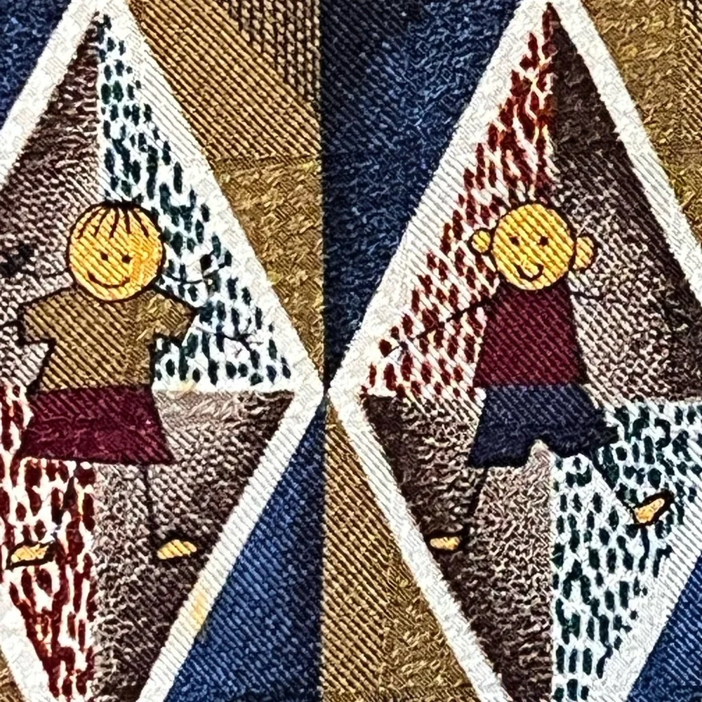 Vintage tie 1994 Ronald McDonald Children’s Charities stick figure‎ heart 90s